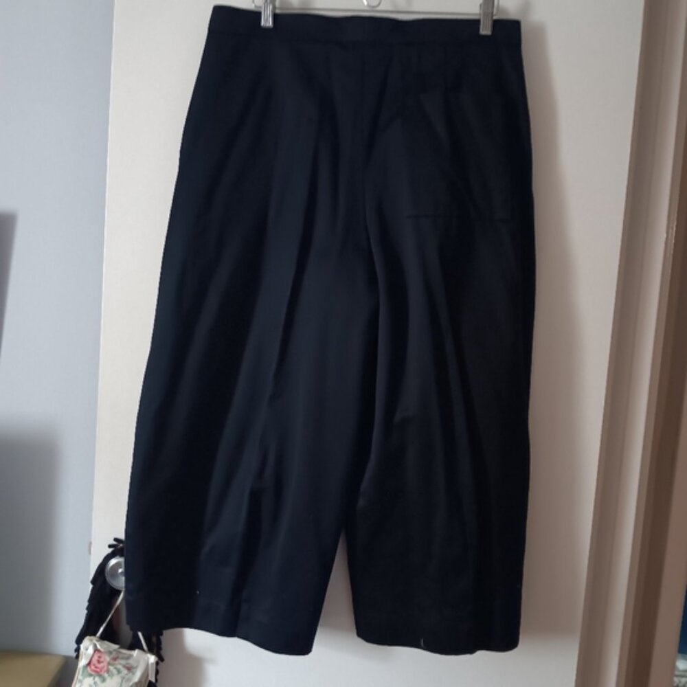 COS Extra Wide Navy Cotton Elephant Leg Pants 10 - Picture 2 of 3